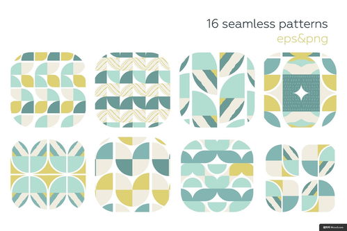 复古优雅几何图案 无缝拼接矢量素材在平面设计中的应用